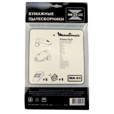 Бумажные пылесборники Neolux MX-03 для пылесосов Moulinex Бумажные пылесборники Neolux MX-03 для пылесосов Moulinex